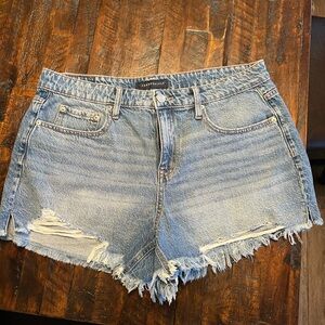 Aeropostale Light Blue Frayed Jean Shorts